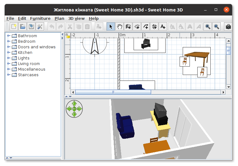Створення дизайну інтер’єру у Sweet Home 3D